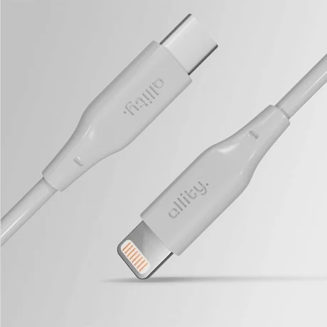 Cablu de date si incarcare Allity AUC-02, USB-C to Lightning, 27W, 2m, Alb