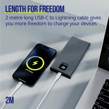 Cablu de date si incarcare Allity AUC-02, USB-C to Lightning, 27W, 2m, Alb