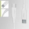 Cablu de date si incarcare Allity AUC-02, USB-C to USB-C, 100W, 1m, Alb