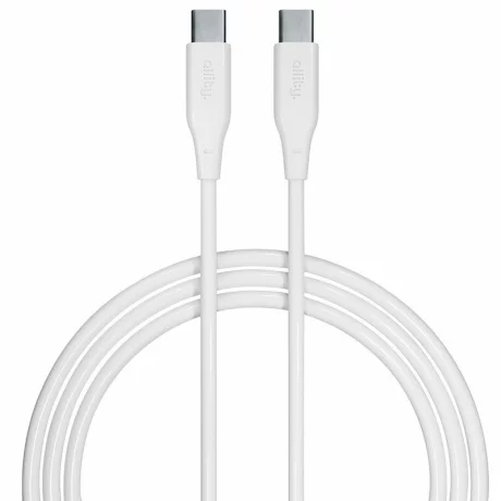 Cablu de date si incarcare Allity AUC-02, USB-C to USB-C, 60W, 1m, Alb