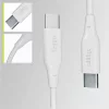 Cablu de date si incarcare Allity AUC-02, USB-C to USB-C, 60W, 1m, Alb
