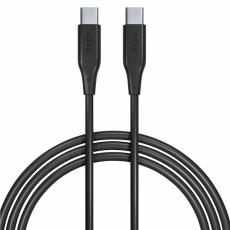 Cablu de date si incarcare Allity AUC-02, USB-C to USB-C, 60W, 1m, Negru