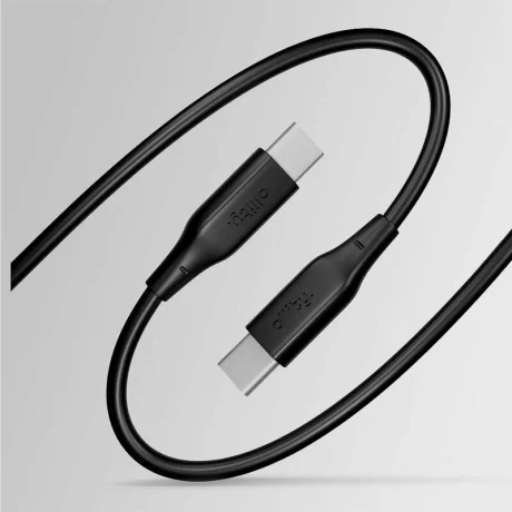 Cablu de date si incarcare Allity AUC-02, USB-C to USB-C, 60W, 1m, Negru