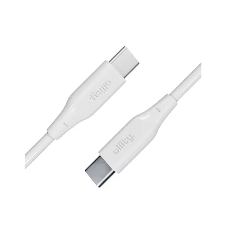 Cablu de date si incarcare Allity AUC-02, USB-C to USB-C, 60W, 2m, Alb