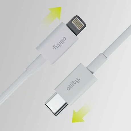 Cablu de date si incarcare Allity AUC-03, USB-C to Lightning, 27W, 1m, Negru