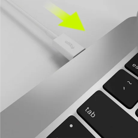 Cablu de date  si incarcare Allity AUC-03, USB-C  to USB-C, 1m, 100W, Alb