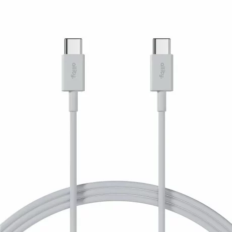 Cablu de date  si incarcare Allity AUC-03, USB-C  to USB-C, 1m, 100W, Alb