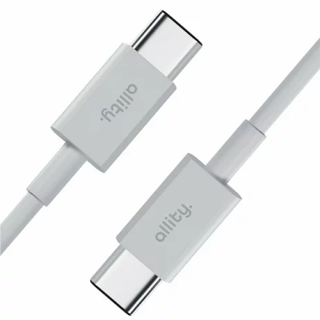 Cablu de date  si incarcare Allity AUC-03, USB-C  to USB-C, 1m, 100W, Alb