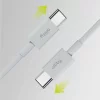 Cablu de date si incarcare Allity AUC-03, USB-C to USB-C, 60W, 2m, Alb