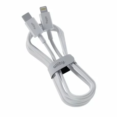 Cablu de date si incarcare Allity AUC-03, USB to Lightning, 27W, 1m, Alb