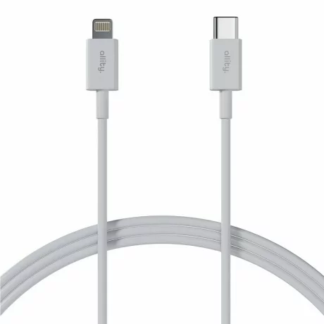 Cablu de date si incarcare Allity AUC-03, USB to Lightning, 27W, 1m, Alb