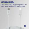 Cablu de date si incarcare Allity AUC-03, USB to Lightning, 27W, 1m, Alb
