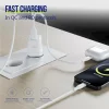 Incarcator Retea Allity ATC-01-20WAC, GaN PD QC, 1x USB-C, 1x USB-A 20W, Alb