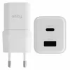 Incarcator Retea Allity ATC-01-20WAC, GaN PD QC, 1x USB-C, 1x USB-A 20W, Alb