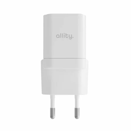 Incarcator Retea Allity ATC-01-20WAC, GaN PD QC, 1x USB-C, 1x USB-A 20W, Alb