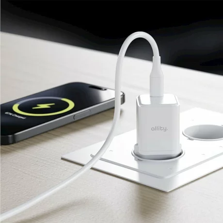 Incarcator Retea Allity  ATC-01-20WC, GaN PD QC, 1x USB-C, 20W, Alb