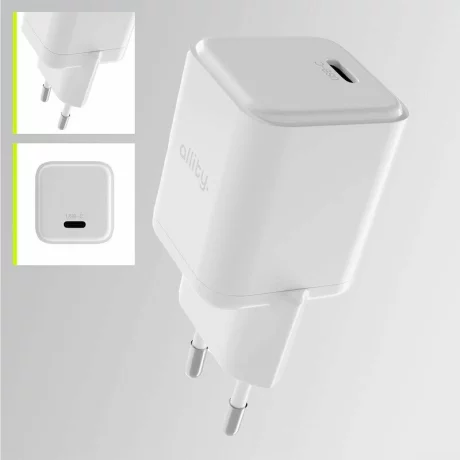 Incarcator Retea Allity  ATC-01-20WC, GaN PD QC, 1x USB-C, 20W, Alb