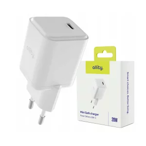 Incarcator Retea Allity  ATC-01-20WC, GaN PD QC, 1x USB-C, 20W, Alb