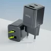 Incarcator Retea Allity  ATC-01-30WAC, GaN PD QC, 1x USB-C, 1x USB-A, 30W, Negru
