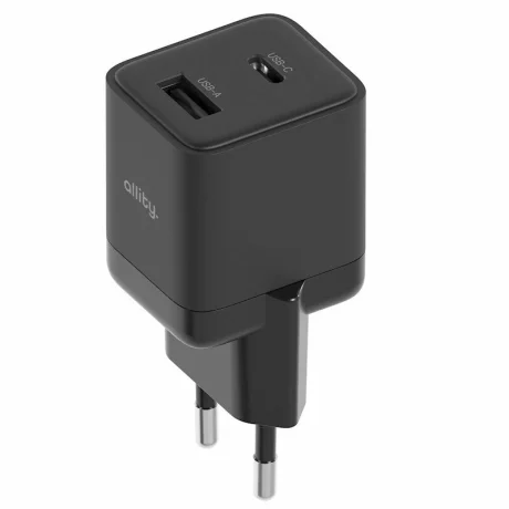 Incarcator Retea Allity  ATC-01-30WAC, GaN PD QC, 1x USB-C, 1x USB-A, 30W, Negru
