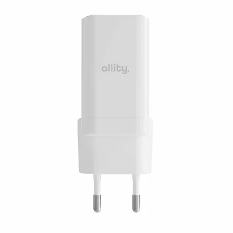 Incarcator Retea Allity  ATC-01-45WAC, GaN PD QC, 1x USB-C, 1x USB-A, 45W, Alb