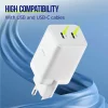 Incarcator Retea Allity  ATC-01-45WCC, GaN PD QC, 2x USB-C, 1x USB-A, 45W, Alb