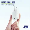 Incarcator Retea Allity  ATC-01-45WCC, GaN PD QC, 2x USB-C, 1x USB-A, 45W, Alb