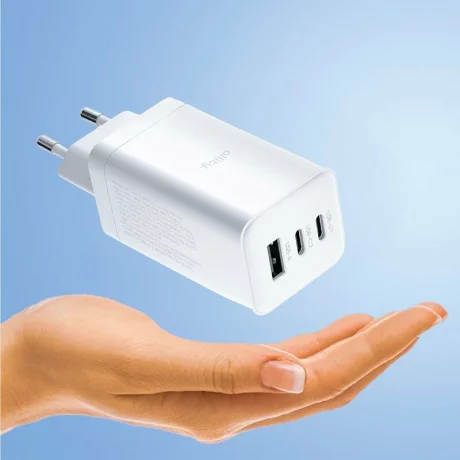Incarcator Retea Allity  ATC-01-65WACC, GaN PD QC, 2x USB-C, 1x USB-A, 65W, Alb