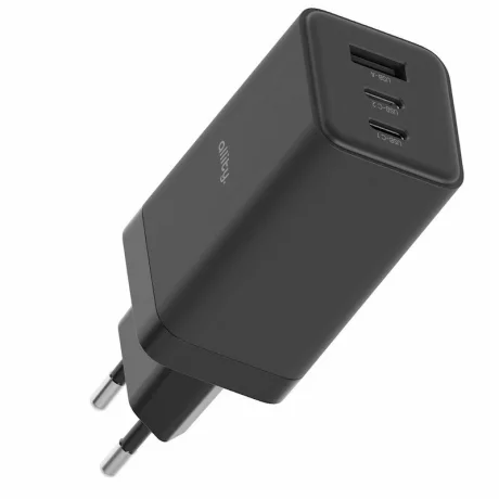 Incarcator Retea Allity  ATC-01-65WACC, GaN PD QC, 2x USB-C, 1x USB-A, 65W, Negru
