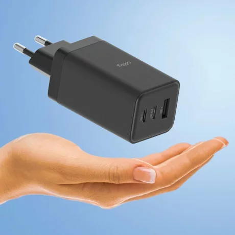 Incarcator Retea Allity  ATC-01-65WACC, GaN PD QC, 2x USB-C, 1x USB-A, 65W, Negru