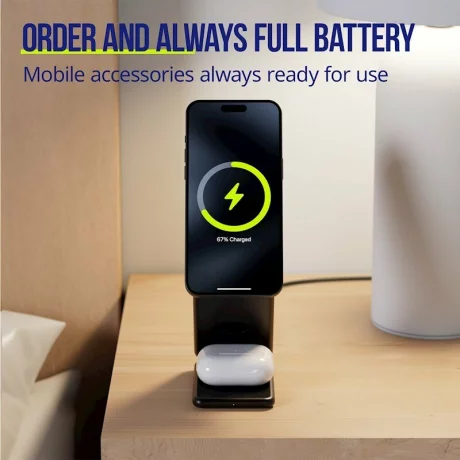 Incarcator Wireless 3in1 Allity AWC-230-22WMS, 22.5W, Graphite