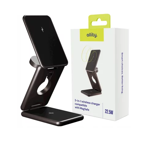 Incarcator Wireless 3in1 Allity AWC-230-22WMS, 22.5W, Graphite