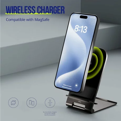 Incarcator Wireless Allity AWC-100-15W, 15W, Graphite