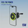 Suport Auto Magnetic AllityACH-300, cu incarcare wireless, 15W, Negru