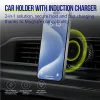 Suport Auto Magnetic AllityACH-300, cu incarcare wireless, 15W, Negru