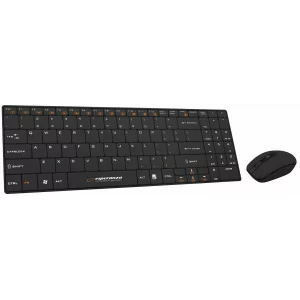 Combo mouse+tastatura wireless Esperanza Liberty, EK122K, 800-1600dpi, 99 taste, Negru
