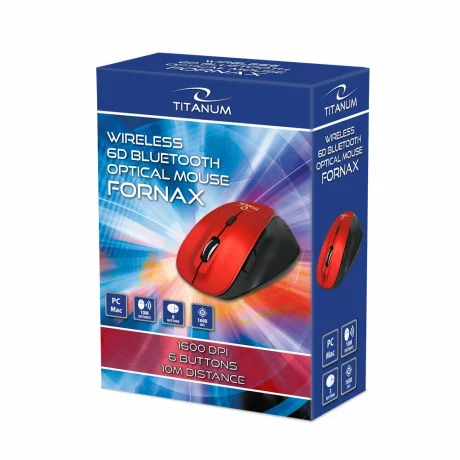 Mouse optic wirelss Esperanza Fornax, TM122R, 5 butoane, USB, 1600dpi, Rosu