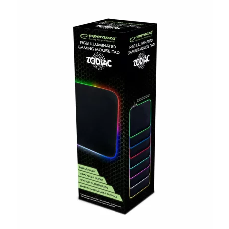 Mousepad gaming Esperanza Zodiac, EGP105, RGB, Negru