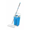 Set mop+galeata Esperanza Perfect Clean 002, EHS004, 125cm, cap mobil, microfibra, Alb/Albastru