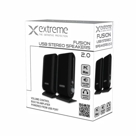 Boxe PC 2.0 Esperanza Extreme Fusion, XP102, 3,5 jack, 2x2W, Negru