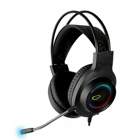 Casti gaming cu microfon Esperanza Courser, EGH7100, RGB, stereo, 1.5m, Negru/Verde