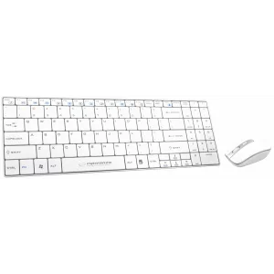 Combo mouse+tastatura wireless Esperanza Liberty, EK122K, 800-1600dpi, 99 taste, Alb