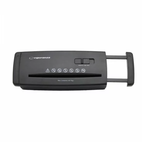Distrugator de documente cu cos Esperanza Blade, EN101, 10L, Negru