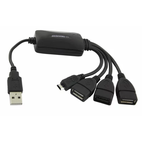 Hub Esperanza, EA158, Usb 2.0, 4 porturi, Negru