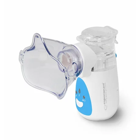 Inhalator/Nebulizator Esperanza Wiff, ECN007, 2W, capacitate 8ml, Alb/Albastru