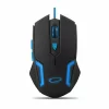 Mouse optic gaming cu fir Esperanza Fighter EGM205B, 6 butoane, Usb 2.0, 2400dpi, Negru/Albastru