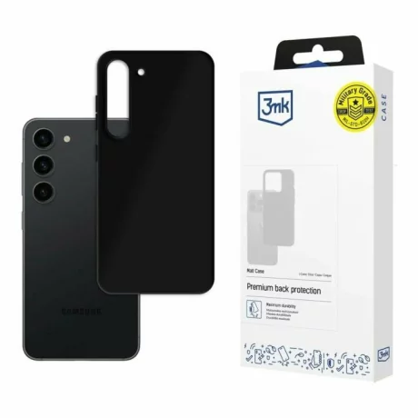 Husa de protectie 3mk Matt Case pentru Samsung S22+,  Neagra