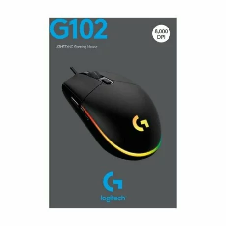 Logitech Corded Gaming Mouse G102 LIGHTSYNC RGB, range: 200-8000 DPI, Black