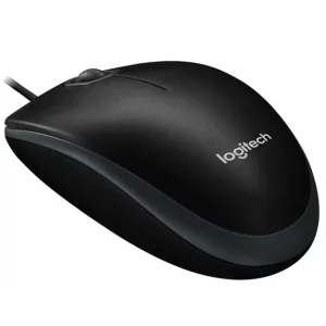 Logitech Corded Optical Mouse B100, 1000 DPI, Black