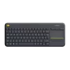 Logitech Wireless Keyboard K400 Plus, built-in touchpad, US International layout, Black